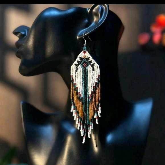 SHEIN Jewelry - NEW Chic Beaded Fringe Earrings